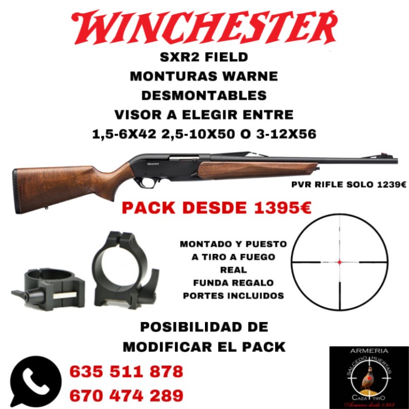 WINCHESTER SXR2 FIELD + MONTURAS DESMONTABLES + VISOR 2,5-10X50RI / 3-12X56RI